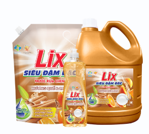 Nước Rửa Chén Lix Siêu Đậm Đặc Hương Quế & Cam